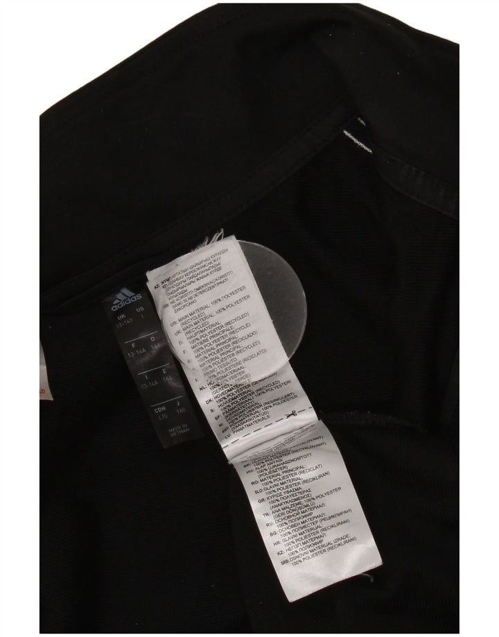 Jachetă Adidas Aeroready pentru trening pentru băieți 13-14 ani, poliester negru