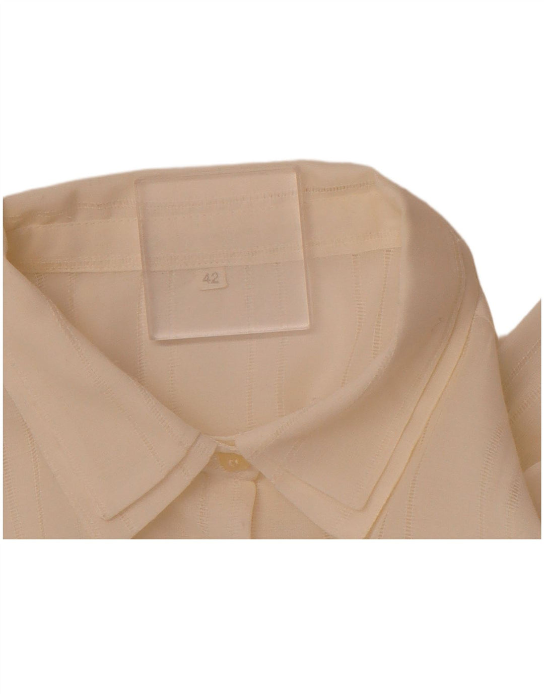 Bluză cămașă pentru femei VINTAGE IT 42 Medium în dungi alb cadru