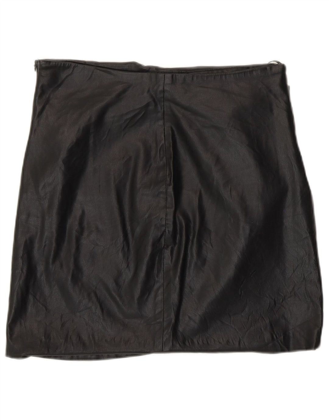 Fusta mini din piele artificială pentru femei Zara, mare W30, poliuretan negru