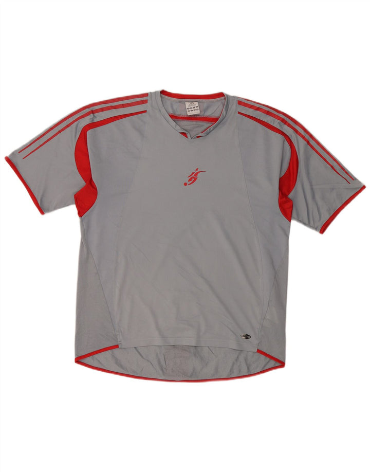Tricou Adidas Climacool pentru bărbați Top Mediu Gri Poliester Colorblock