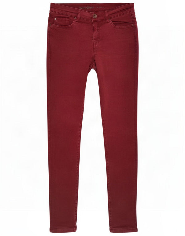 Blugi skinny pentru femei Oasis W28 L32 bumbac burgundy