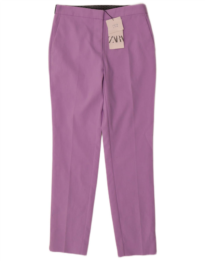 Pantaloni de costum slim pentru femei Zara Mici L27 L27 Poliester violet