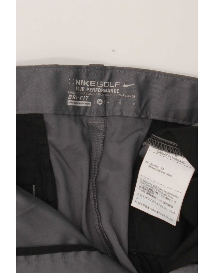 Pantaloni scurți chino Dri Fit Nike pentru bărbați W34 Poliester mare gri