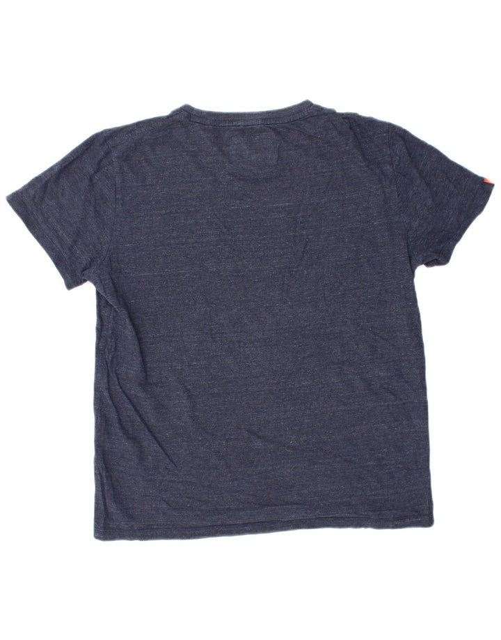 Tricou Superdry pentru damă Top UK 16 mare, albastru marine, bumbac cu pete