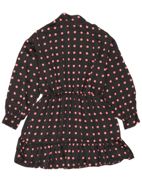 Rochie A-Line pentru femei Zara cu mâneci lungi UK 14 Medium Black Polka Dot