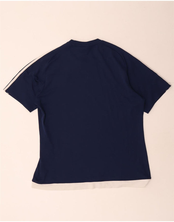 Tricou Adidas Climalite pentru bărbați Top mare, albastru bleumarin, poliester color bloc