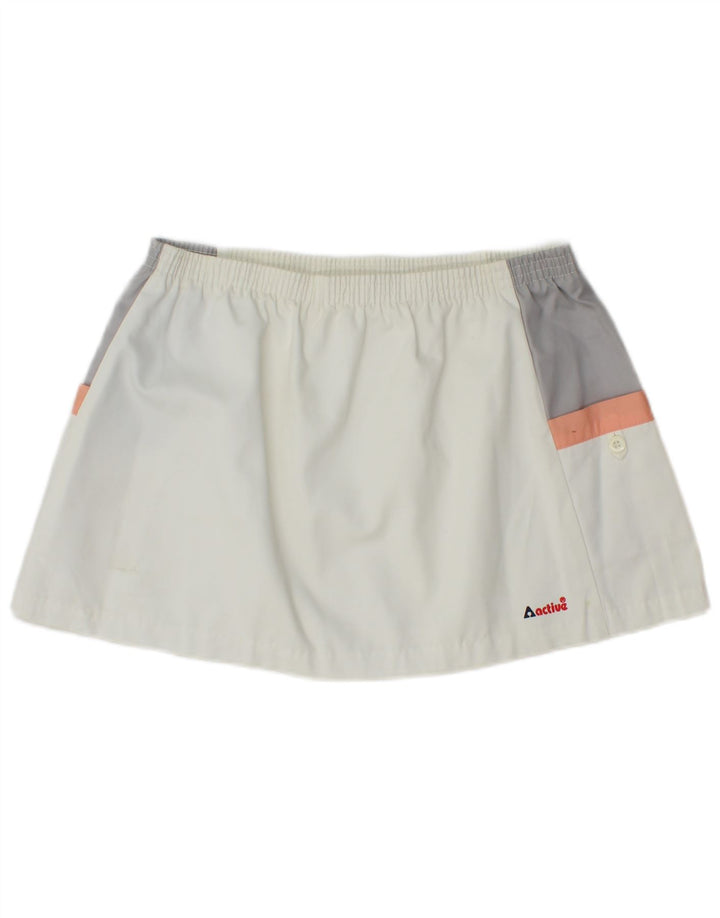 Fusta de tenis mini pentru femei Active EU 44 XL W32 Poliester color bloc alb