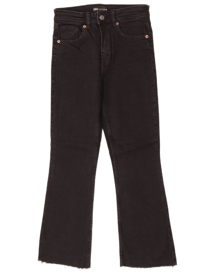 Blugi Zara Femei Bootcut EU 36 XS W26 L25 Negri
