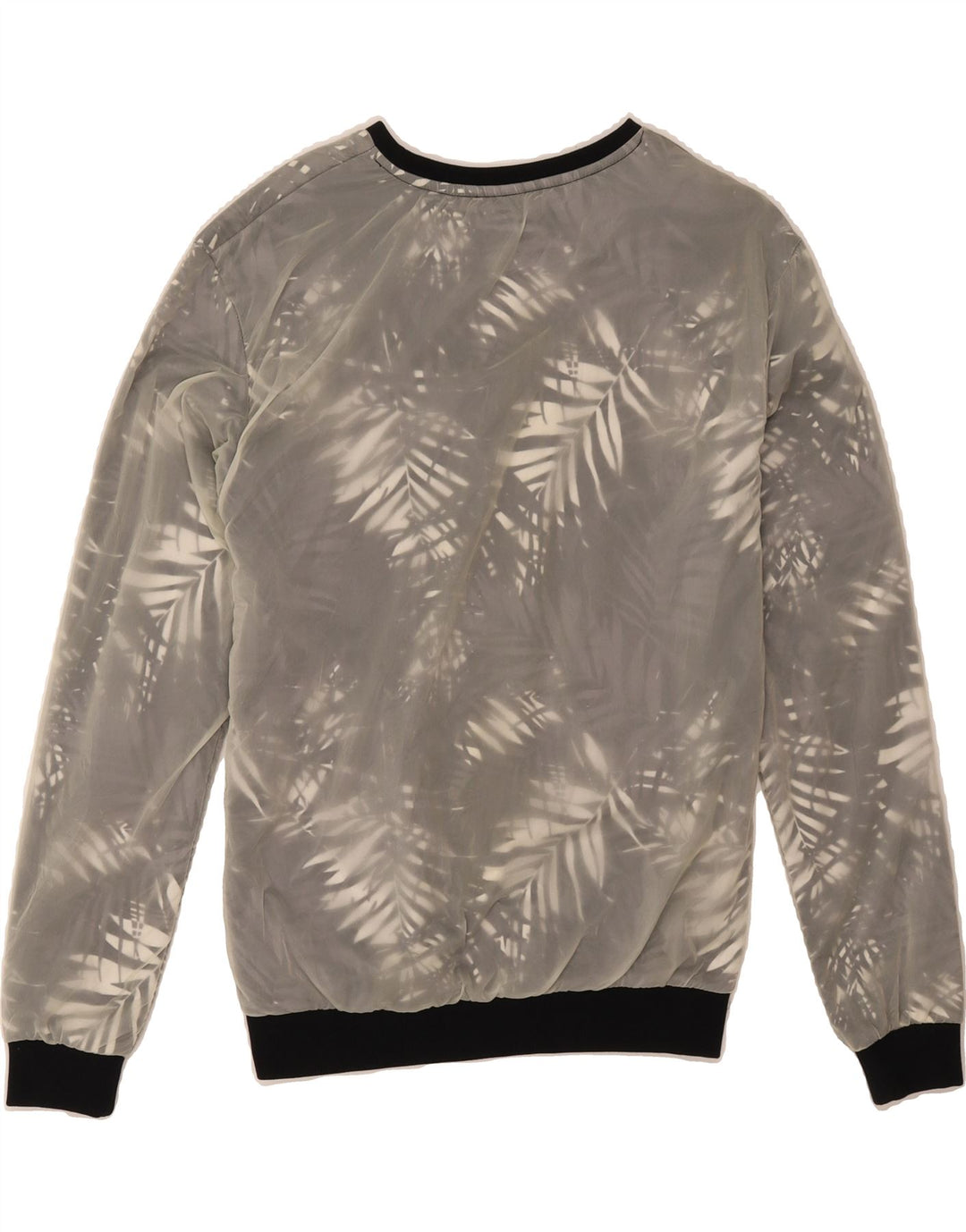 ZARA Mens Abstract Pattern Sweatshirt Jumper Small Grey Cotton Vintage Zara and Second-Hand Zara from Messina Hembry 