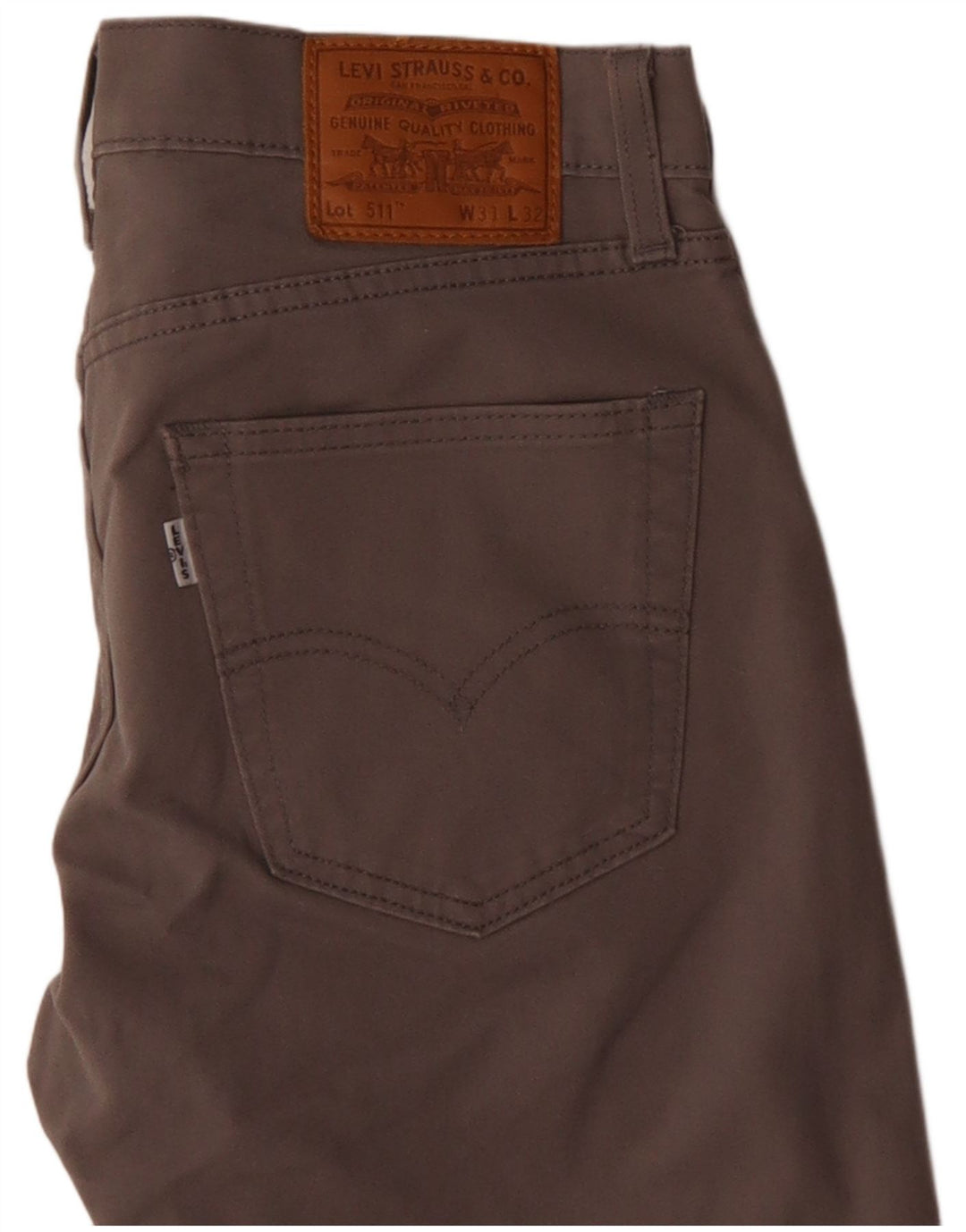 Pantaloni casual Levi's 511 Slim pentru bărbați, L31 L32, bumbac gri