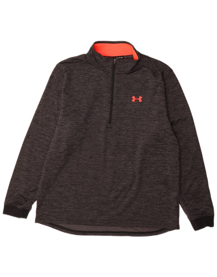 Hanorac pentru bărbați UNDER ARMOUR Cold Gear, cu fermoar, cu gât, XL, gri pete