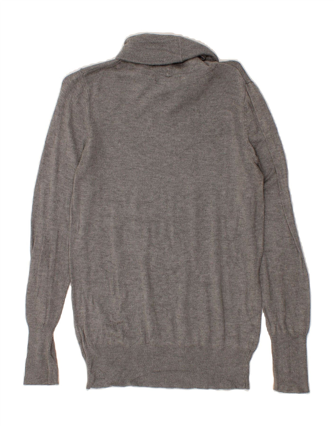 MOSSIMO Womens Roll Neck Jumper Sweater UK 14 Large Grey Nylon Vintage Mossimo and Second-Hand Mossimo from Messina Hembry 