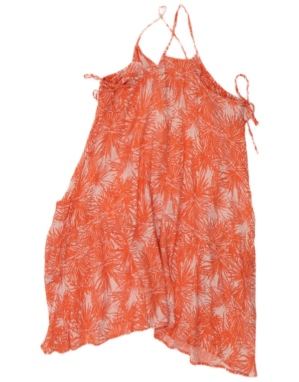 Whistles Womens Asymetric Halter Dress UK 12 Medium Orange Floral