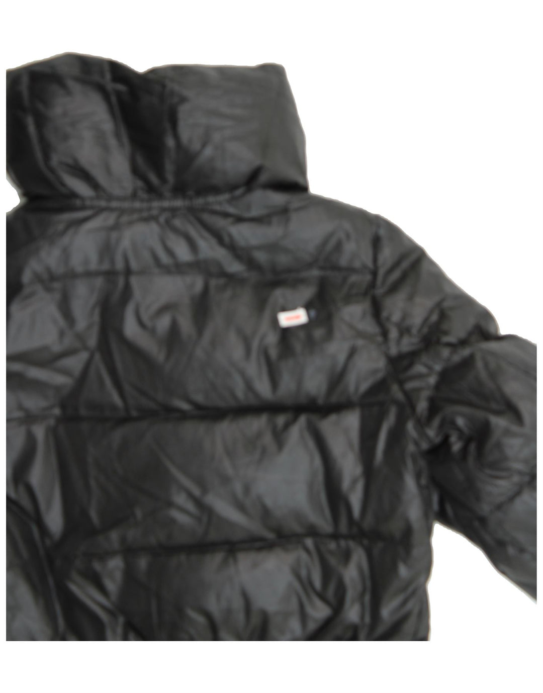 SISLEY Girls Padded Jacket 10-11 Years XL Black Polyester Vintage Sisley and Second-Hand Sisley from Messina Hembry 