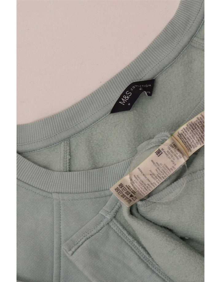 Pulover pentru damă Marks & Spencer, cu paragate, UK 14, bumbac albastru mediu