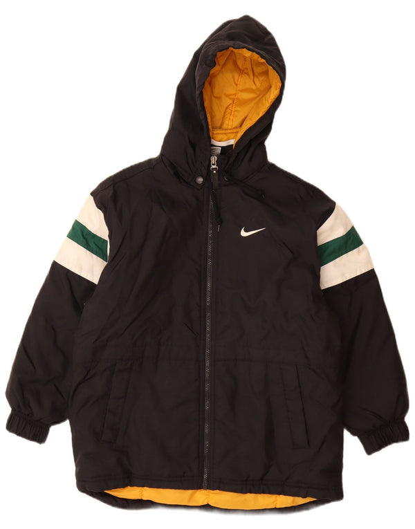 Jachetă cu grafică supradimensionată Nike pentru băieți, 9-10 ani, neagră medie