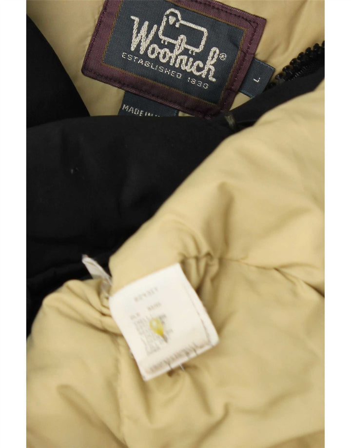 Jachetă parka cu glugă pentru bărbați Woolrich UK 40 mare, negru, bumbac