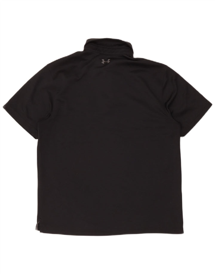 Tricou polo Under Armour pentru bărbați, mare, negru, poliester