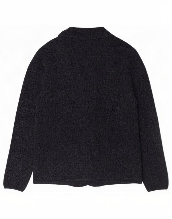 Zara Boys Knit 3 Button Blazer Jacket 13-14 ani bleumarin bumbac cu pete