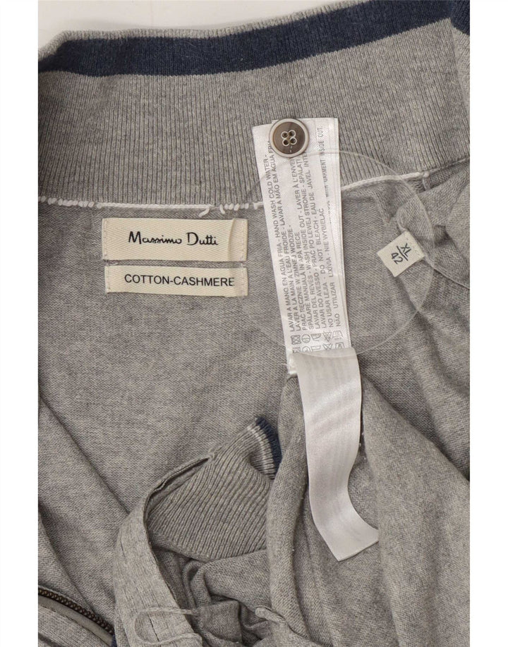 Massimo Dutti Pulover cardigan pentru bărbați XL bumbac gri