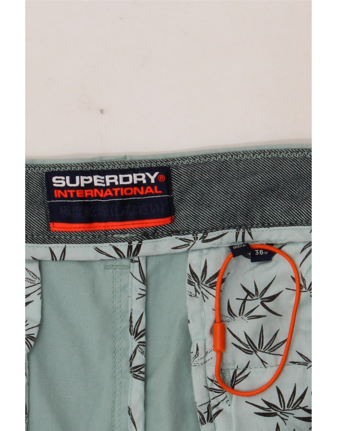 Pantaloni scurți chino pentru bărbați SUPERDRY W36, mare, albastru, bumbac