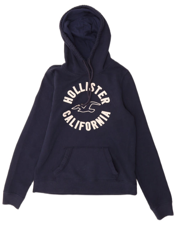 Pulover Hollister pentru damă, cu grafică, UK 10, bumbac, albastru bleumarin