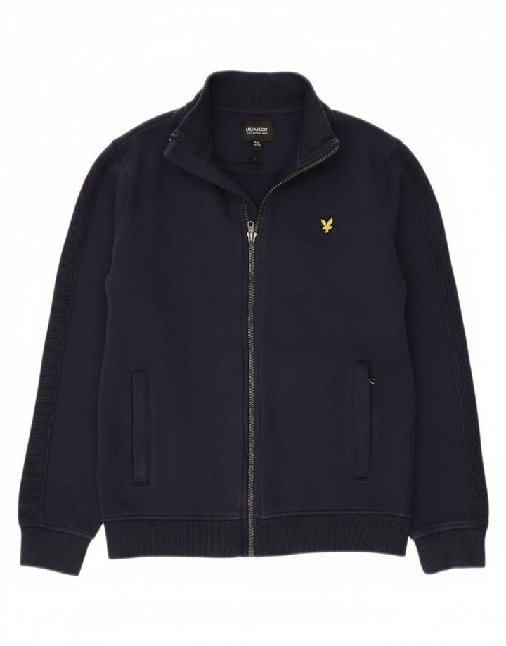 Jachetă de trening Lyle & Scott pentru băieți 10-11 ani, bumbac, albastru bleumarin