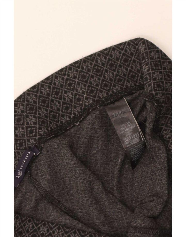 Leggings Capri pentru femei Marks & Spencer UK 16, mare, gri, poliester geometric