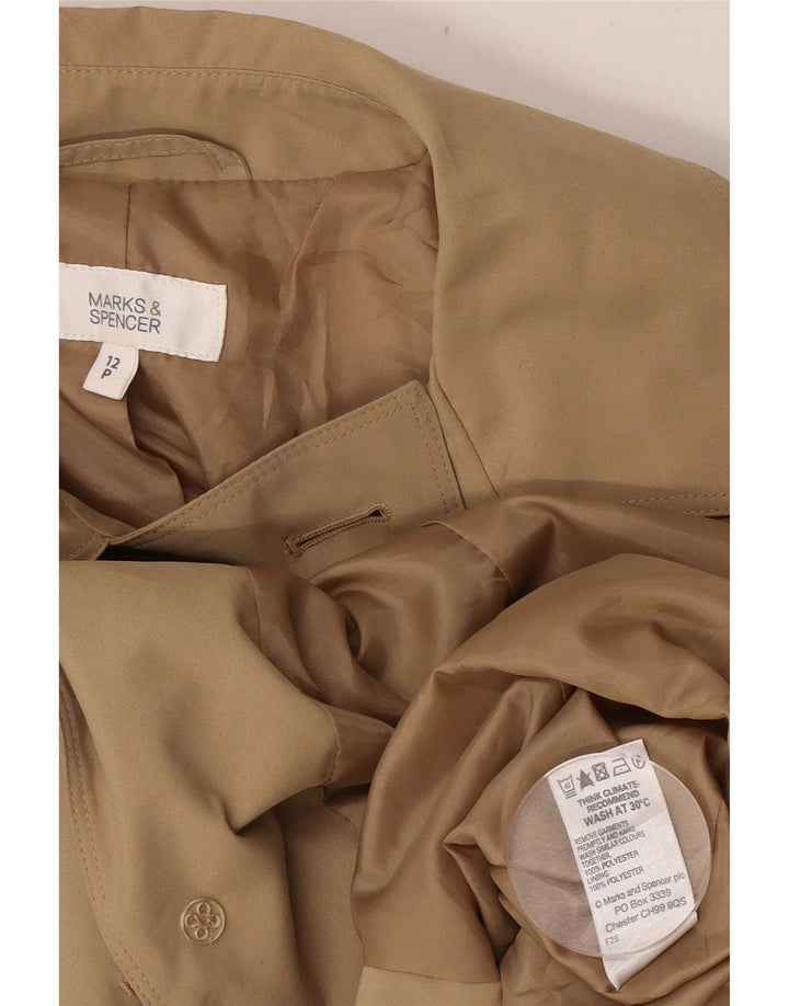 Trench pentru femei Marks & Spencer, pentru femei, UK 12 Medium Kaki Poliester