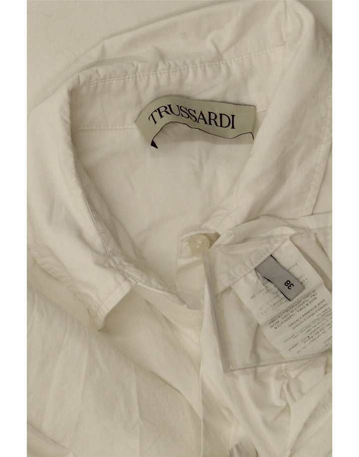Cămașă supradimensionată pentru femei Trussardi IT 38 XS Bumbac alb