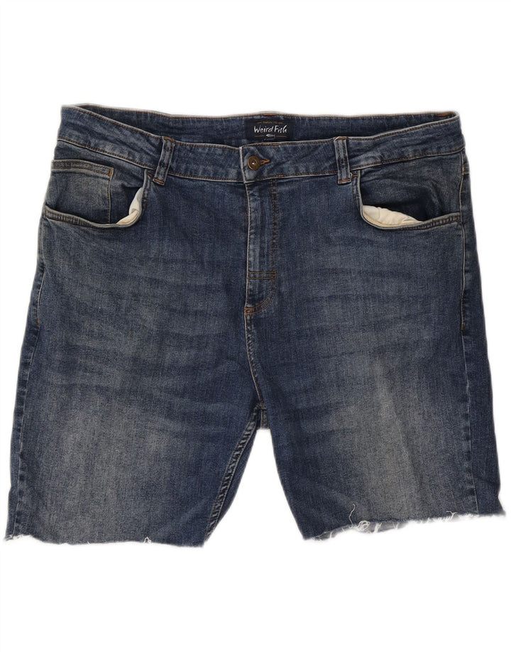 WEIRD FISH Mens Denim Shorts W38 XL Blue Cotton