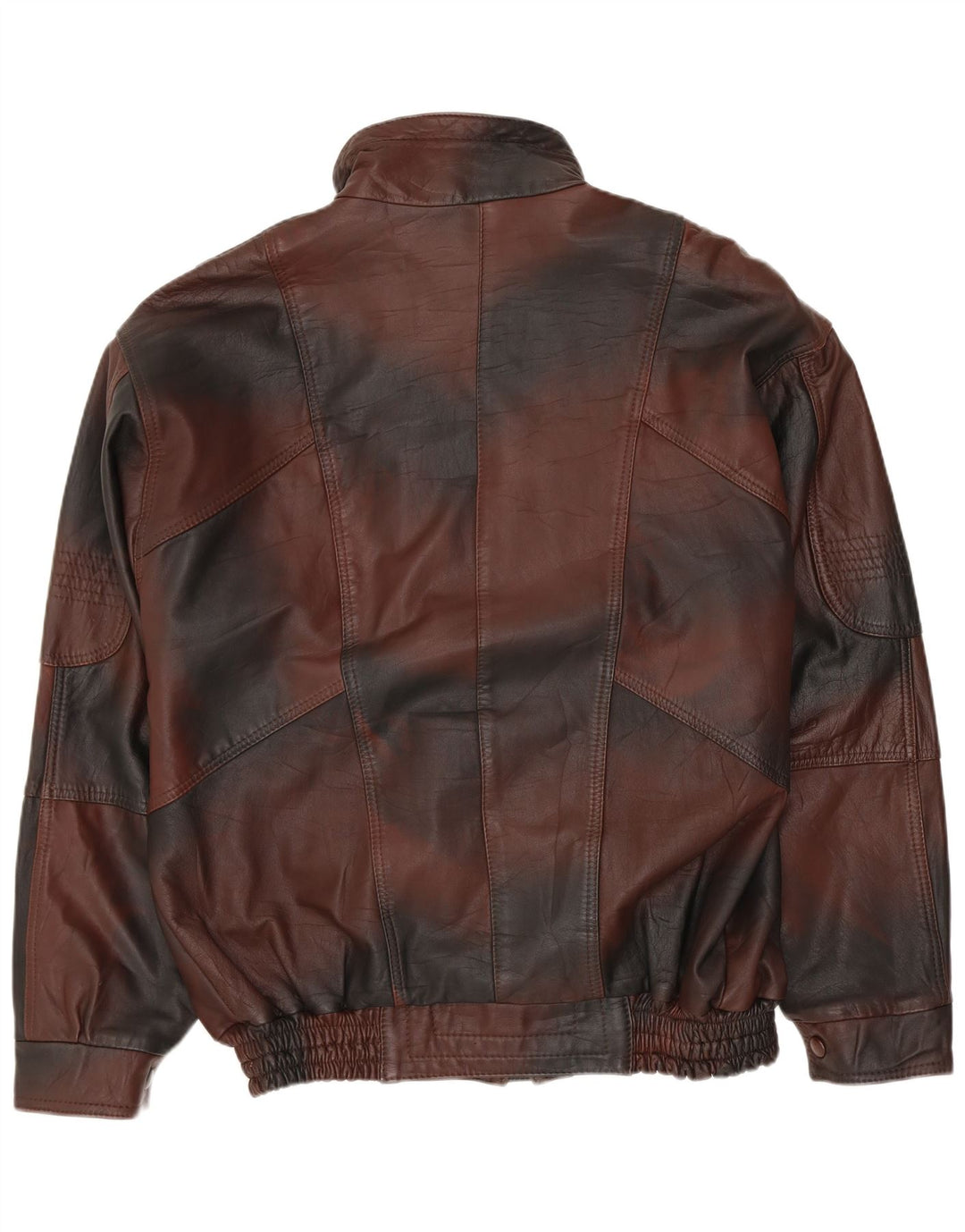 Jachetă de piele pentru bărbați VINTAGE UK 40 mare, maro Tie Dye