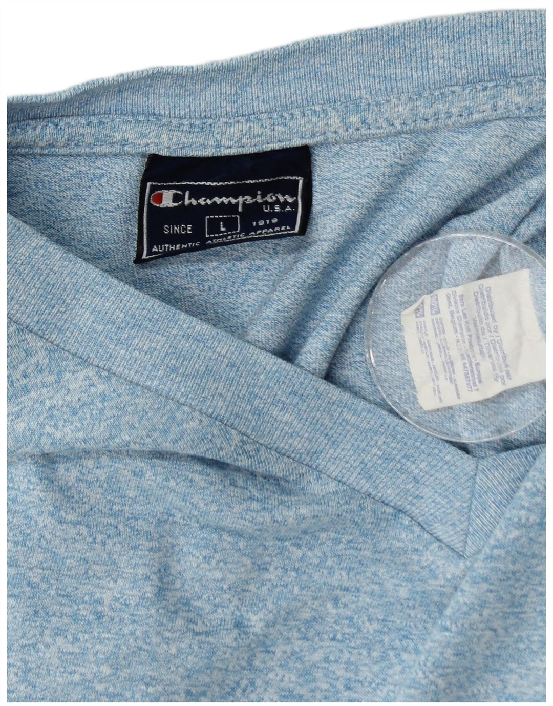 Tricou pentru bărbați CHAMPION Top mare, albastru, bumbac cu pete