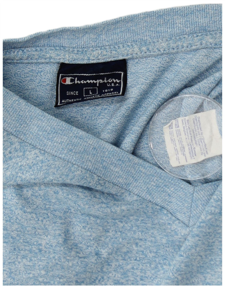 Tricou pentru bărbați CHAMPION Top mare, albastru, bumbac cu pete