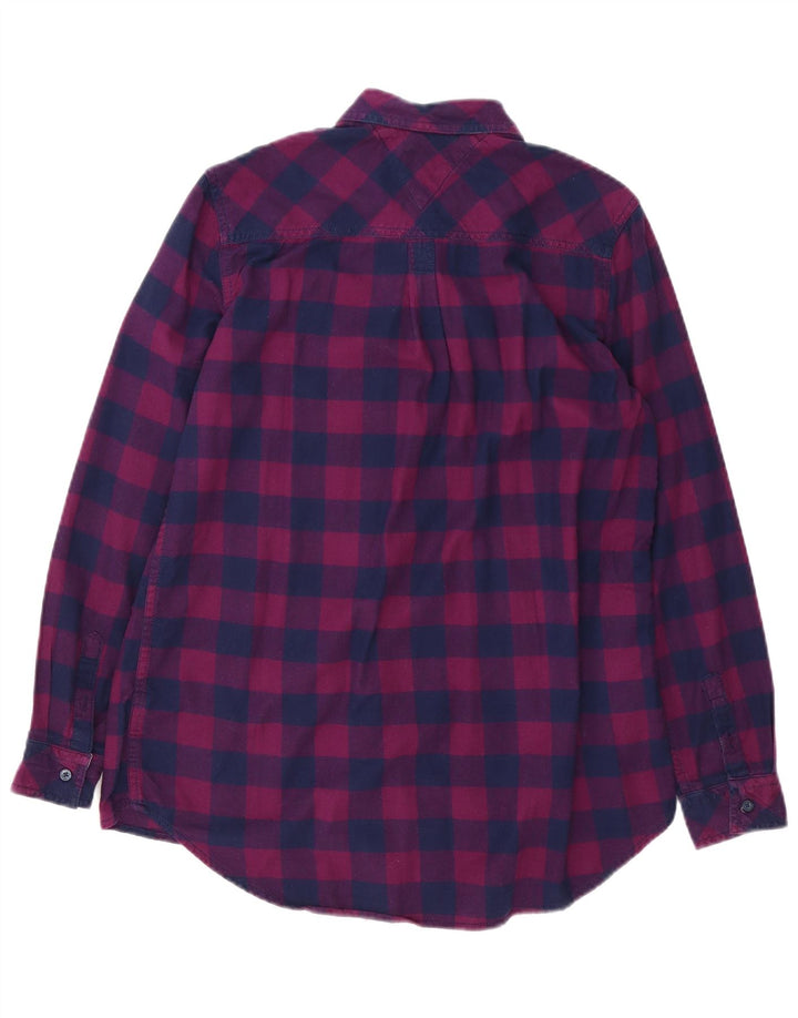 Cămașă peste cămașă pentru femei Tommy Hilfiger UK 10 mic, mov, carouri
