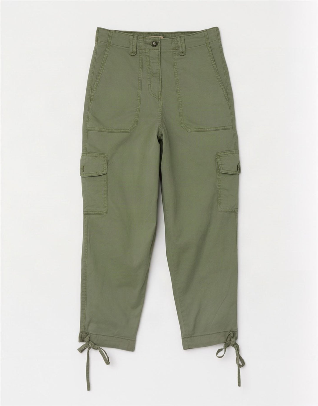 Marks & Spencer Pantaloni Cargo Crop pentru femei Medium W26 L23 Green Lyocell