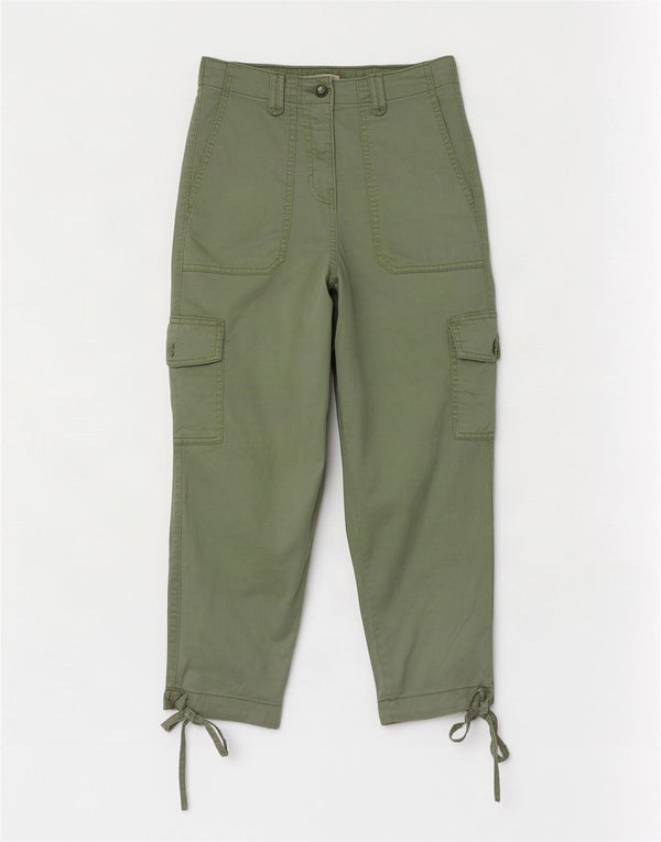 Marks & Spencer Pantaloni Cargo Crop pentru femei Medium W26 L23 Green Lyocell