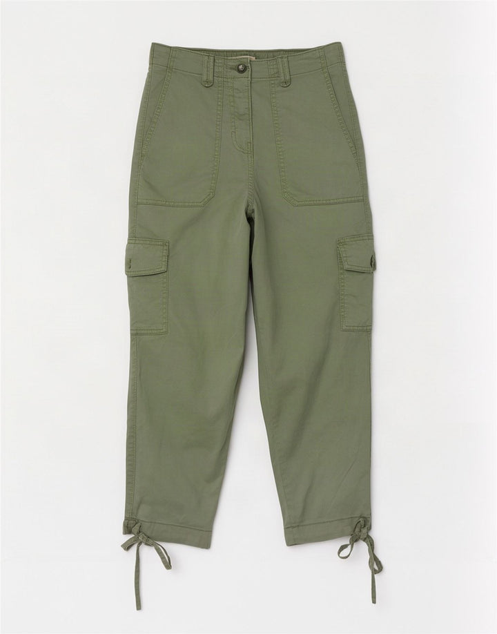 Marks & Spencer Pantaloni Cargo Crop pentru femei Medium W26 L23 Green Lyocell