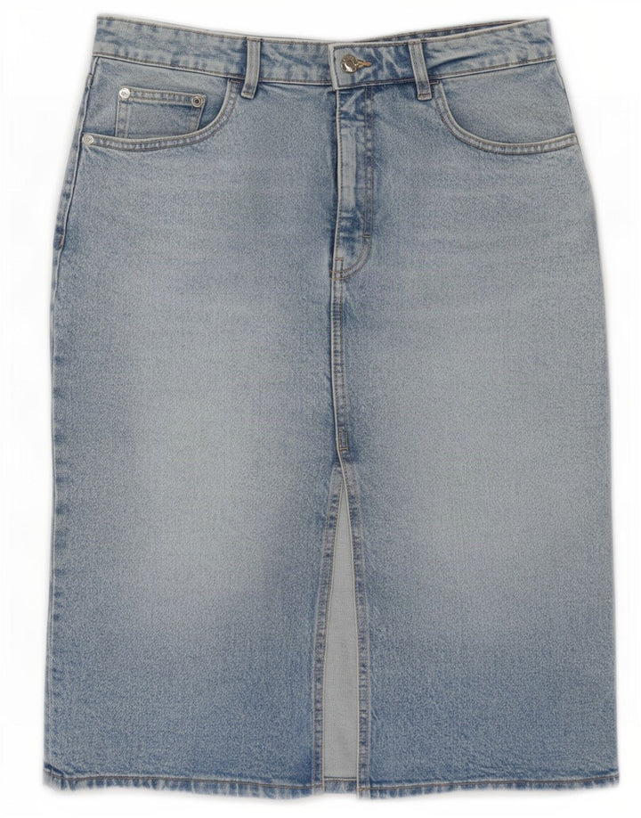 Fusta de blugi pentru femei Zara mare W30 albastru