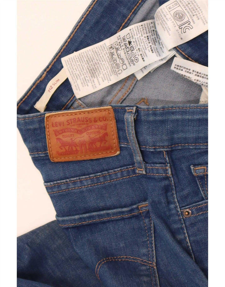 Blugi Levi's 712 Slim pentru femei W26 L34 Bumbac albastru