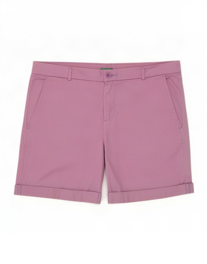Pantaloni scurți chino pentru femei Benetton IT 44 Medium W34 Violet
