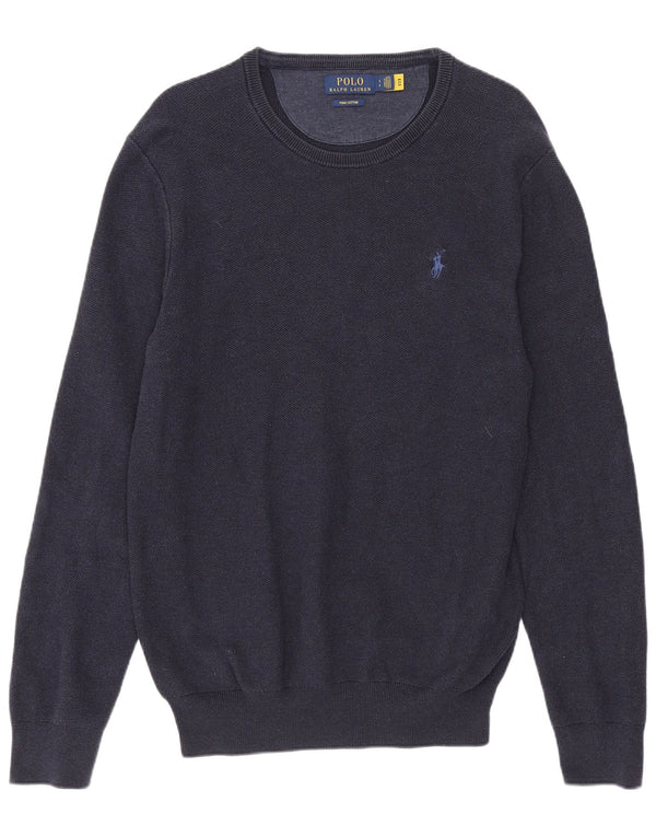 Pulover Polo Ralph Lauren pentru bărbați, cu gât crew, mic, bleumarin, clasic