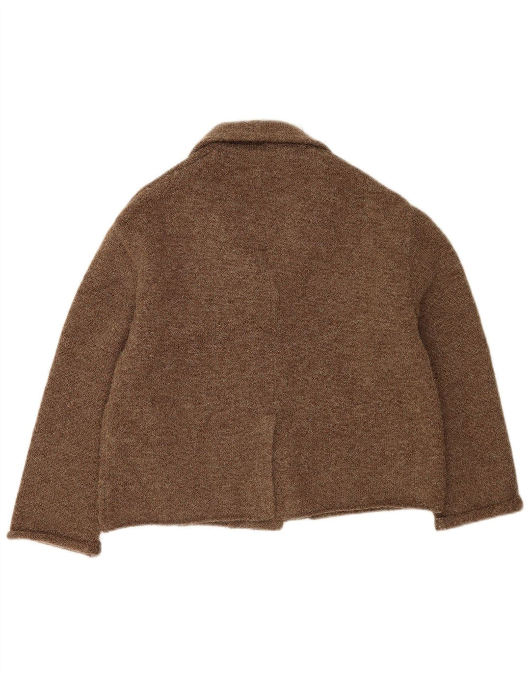 Pulover cardigan supradimensionat pentru femei Zara UK 10 Poliester maro mic