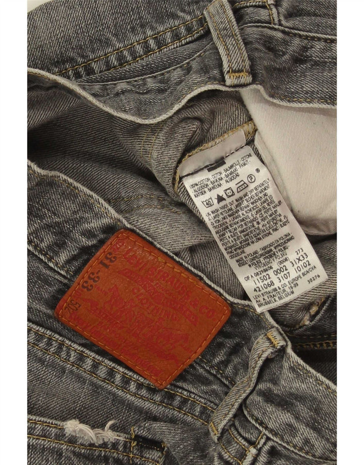 Blugi conici pentru bărbați Levi's 502 W31 L30 bumbac gri