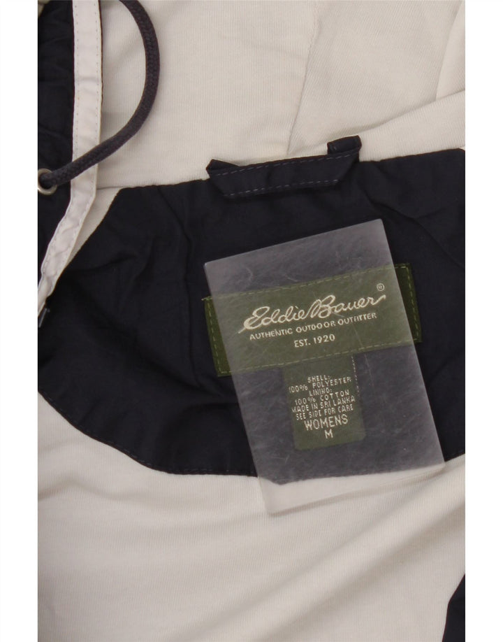 EDDIE BAUER Jachetă de ploaie cu glugă pentru femei UK 14 Poliester mediu albastru bleumarin