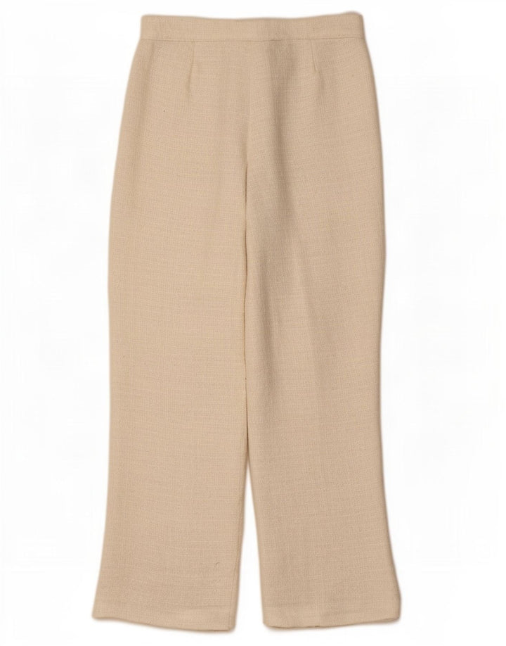 Pantaloni Drepți Casual Zara Femei L30 L31 Alb Poliester