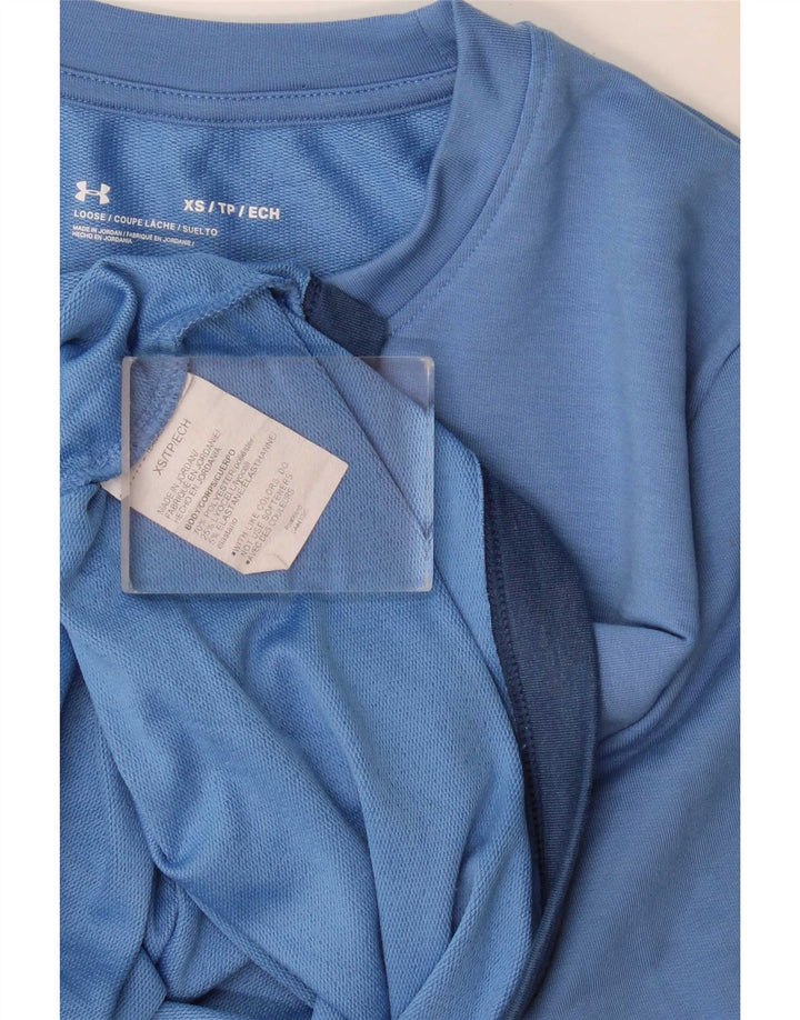 Top pentru bărbați Under Armour cu mânecă lungă XS Blue Tie Dye Poliester