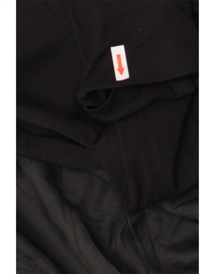 Blazer pentru femei Zara cu 1 nasture, UK 10, mic, negru, viscoză