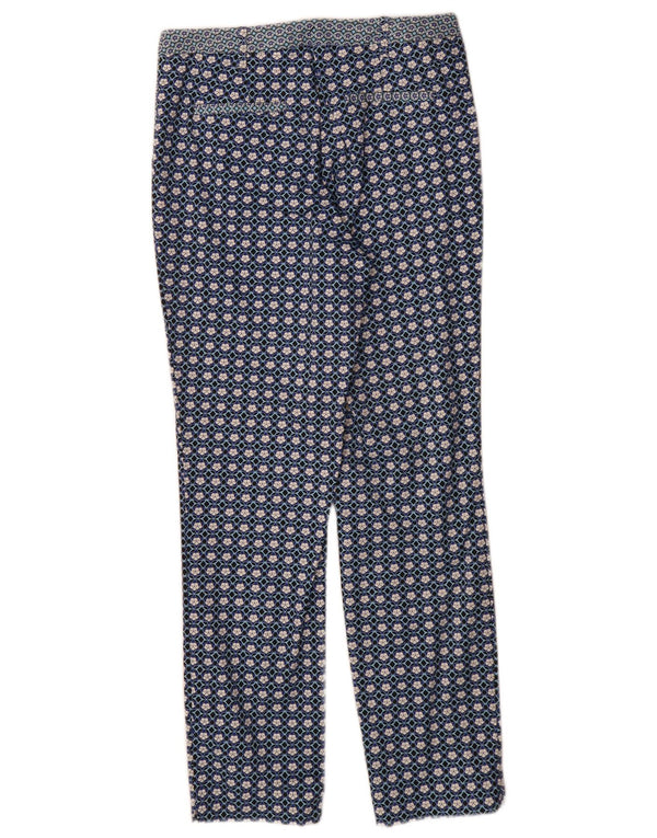 Topshop Pantaloni Chino Slim Fit pentru Damă UK 8 Mici L26 L28 Albastru Geometric