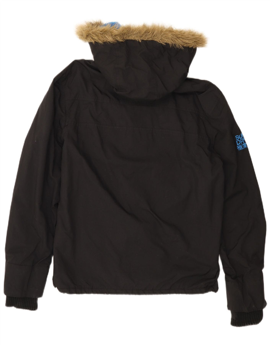 Jachetă de vânt cu glugă SUPERDRY pentru bărbați UK 40, mare, neagră